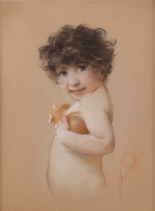 Bruno Piglhein - Il figlio dell'artista con due arance